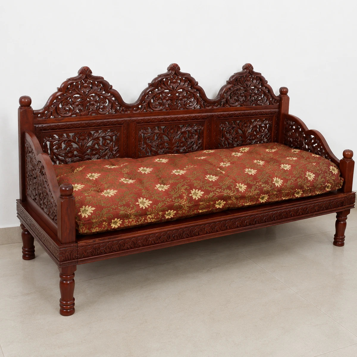 Mehrabi jaali teak traditional sofa