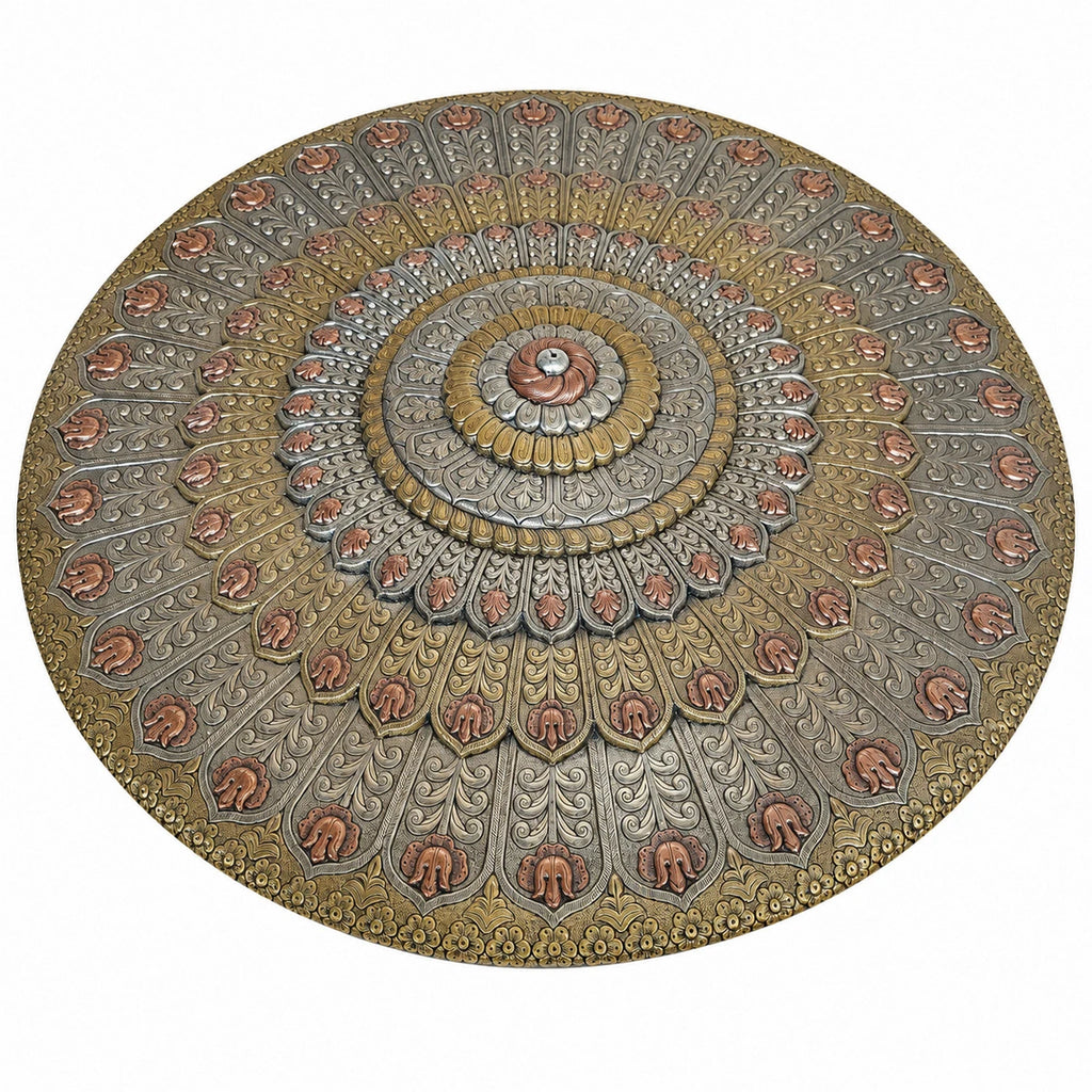 Meta Mounted hand carved Ceiling panel