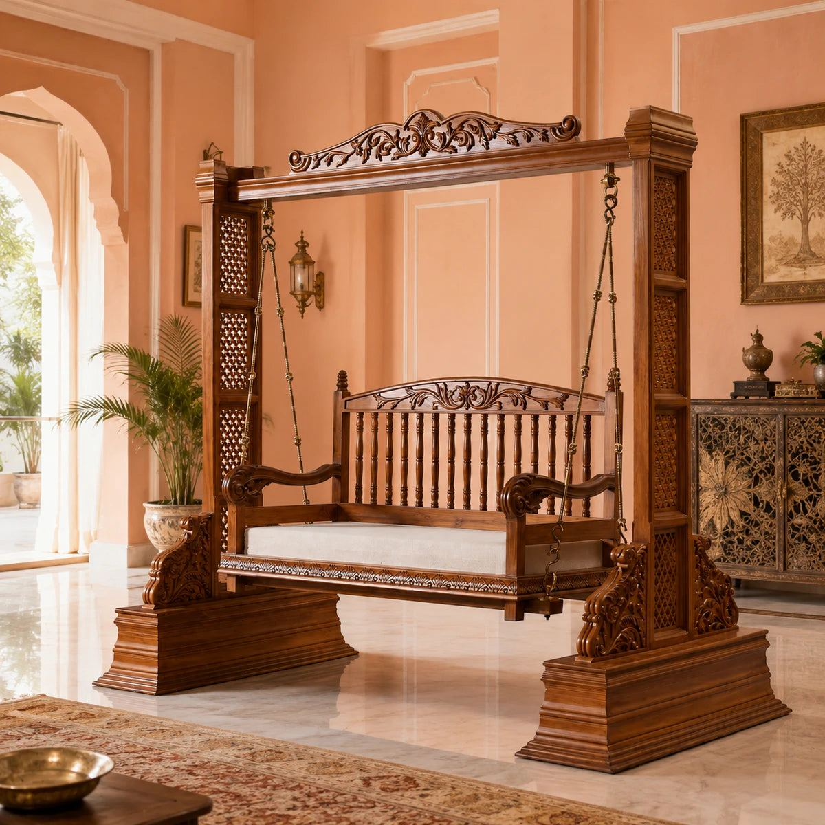 Kesariya Royal Teak Swing