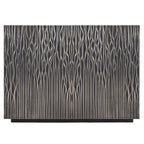 Contemporary White Metal Mounted Buffet Cabinet