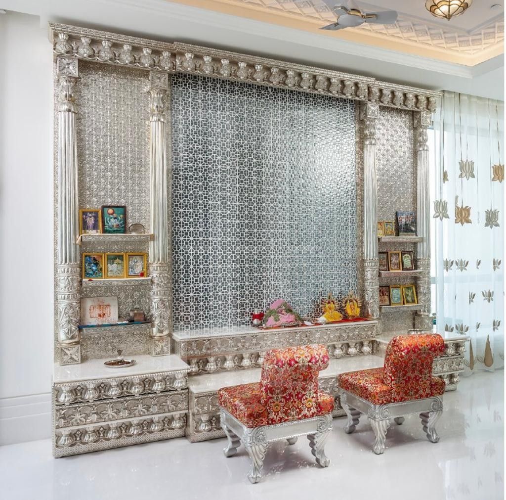 Metal / Silver Mounted big home temple
