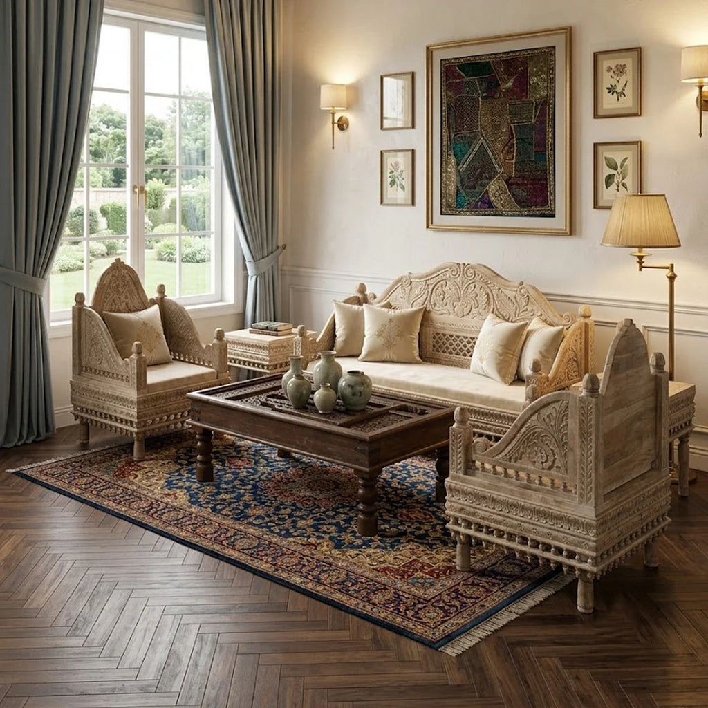 traditional carved sofa 0012
