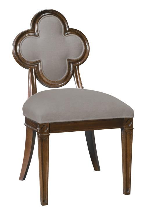 Flower shape chair Solid wood dining with 6 chairs.