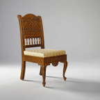 Gloire Teak wood hand carved dining chair