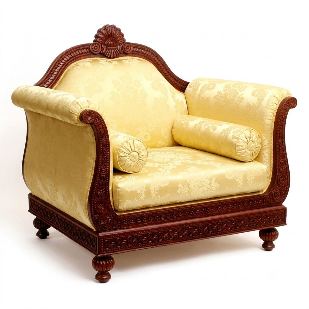 Maharani Flower Teak Sofa