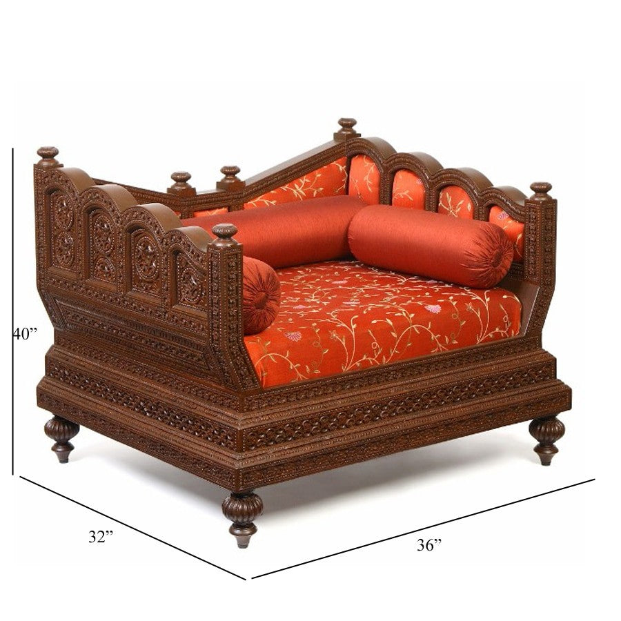Marwadi Maharaja Hand carved teak Sofa