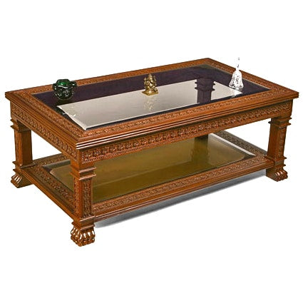 Carved Teak table 010