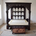 Solid Pillar Bed with canopy