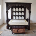 Solid Pillar Bed with canopy