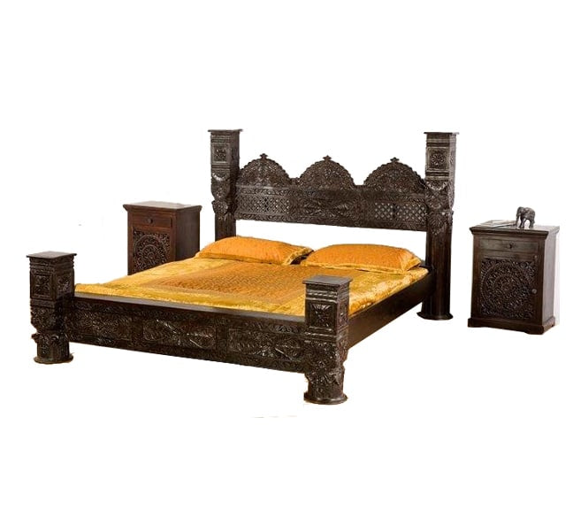 Traditional 3 Mehrab pillar BED 045