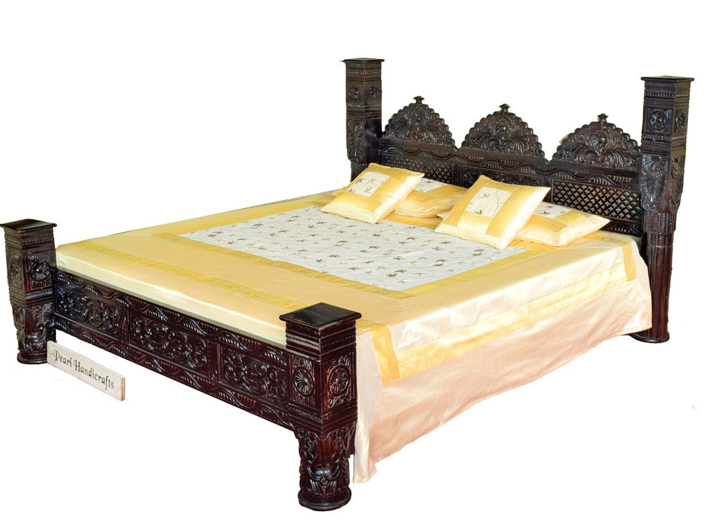 Traditional 3 Mehrab pillar BED 045