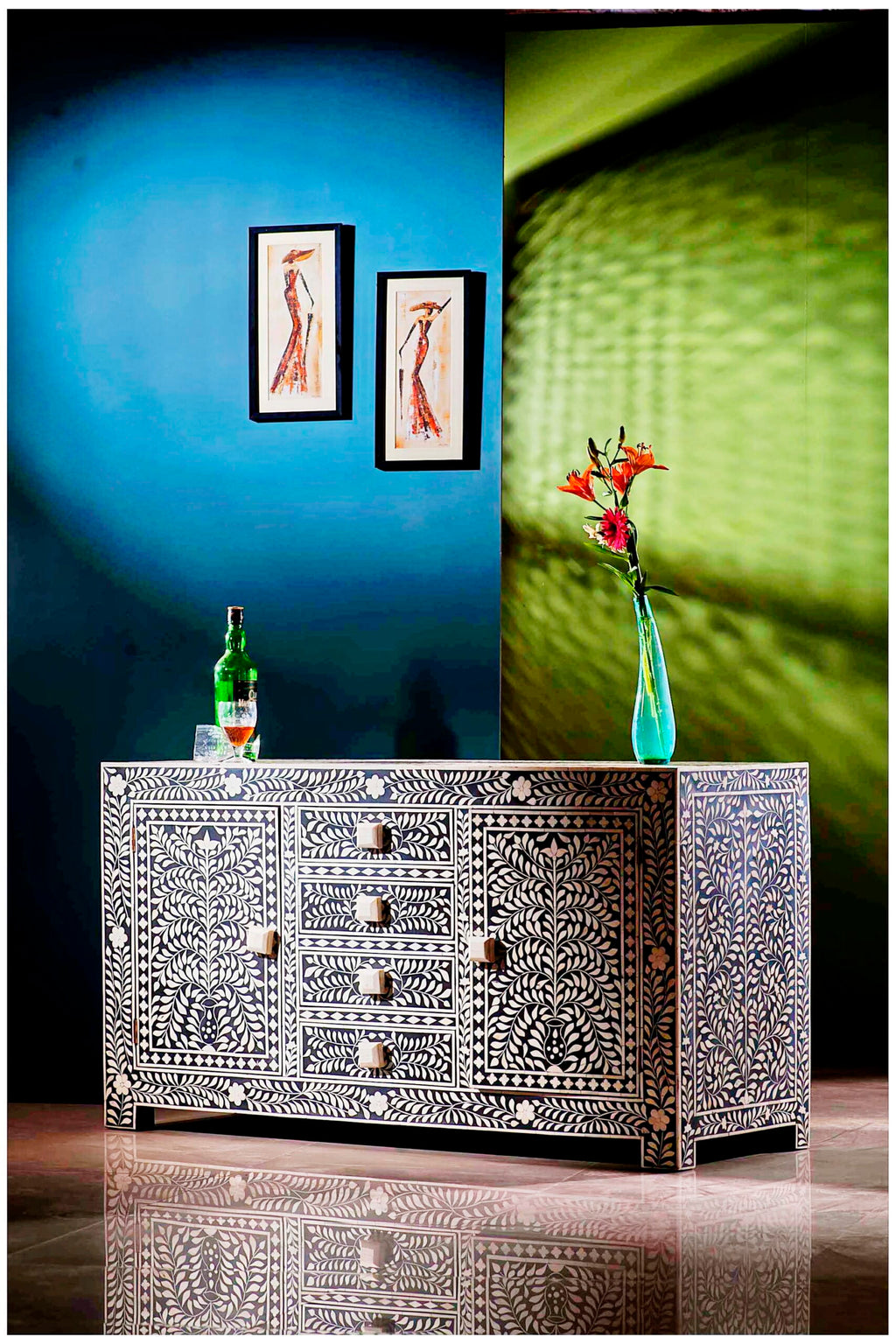 Bone inlay Cabinet 001
