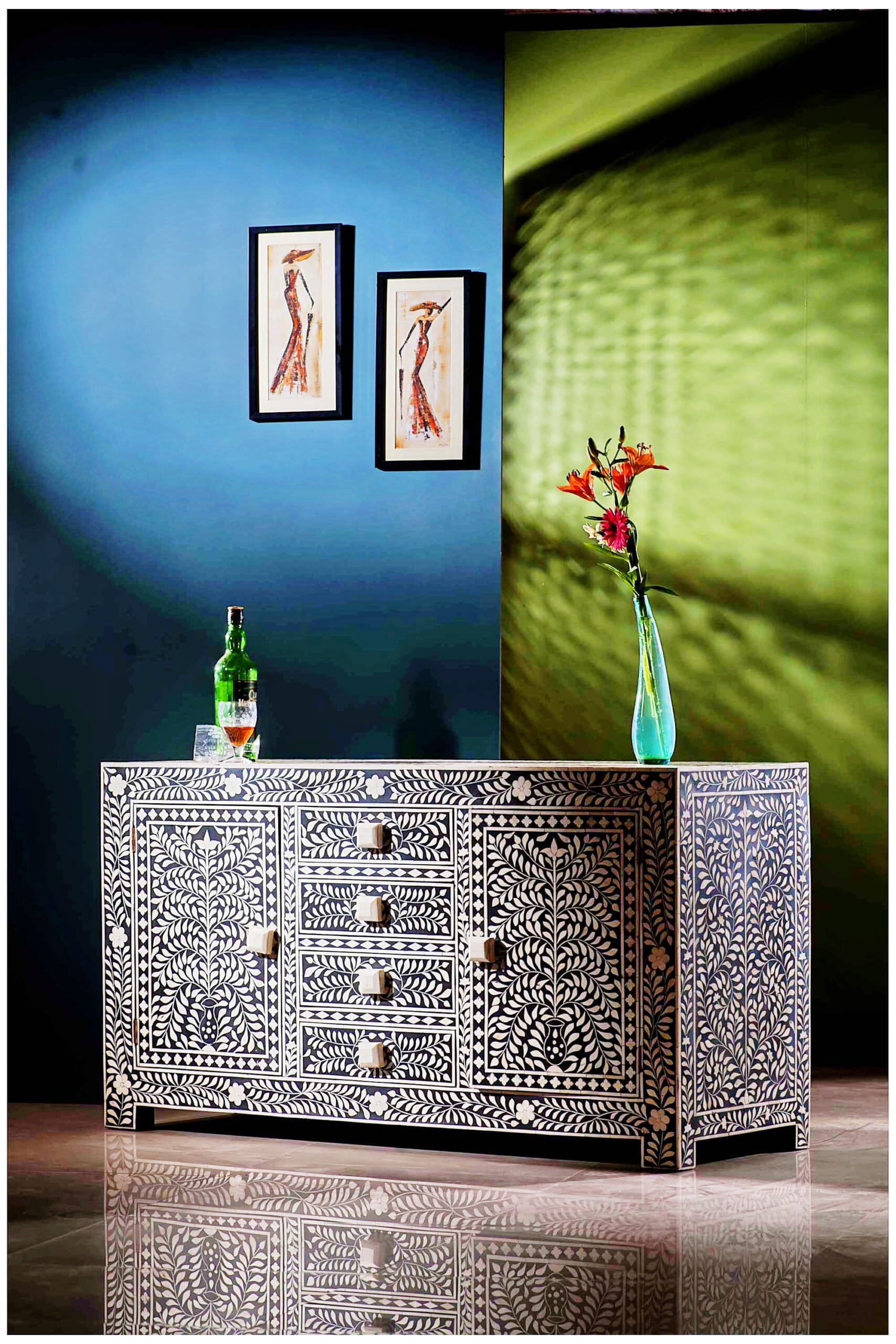 Bone inlay Cabinet 001