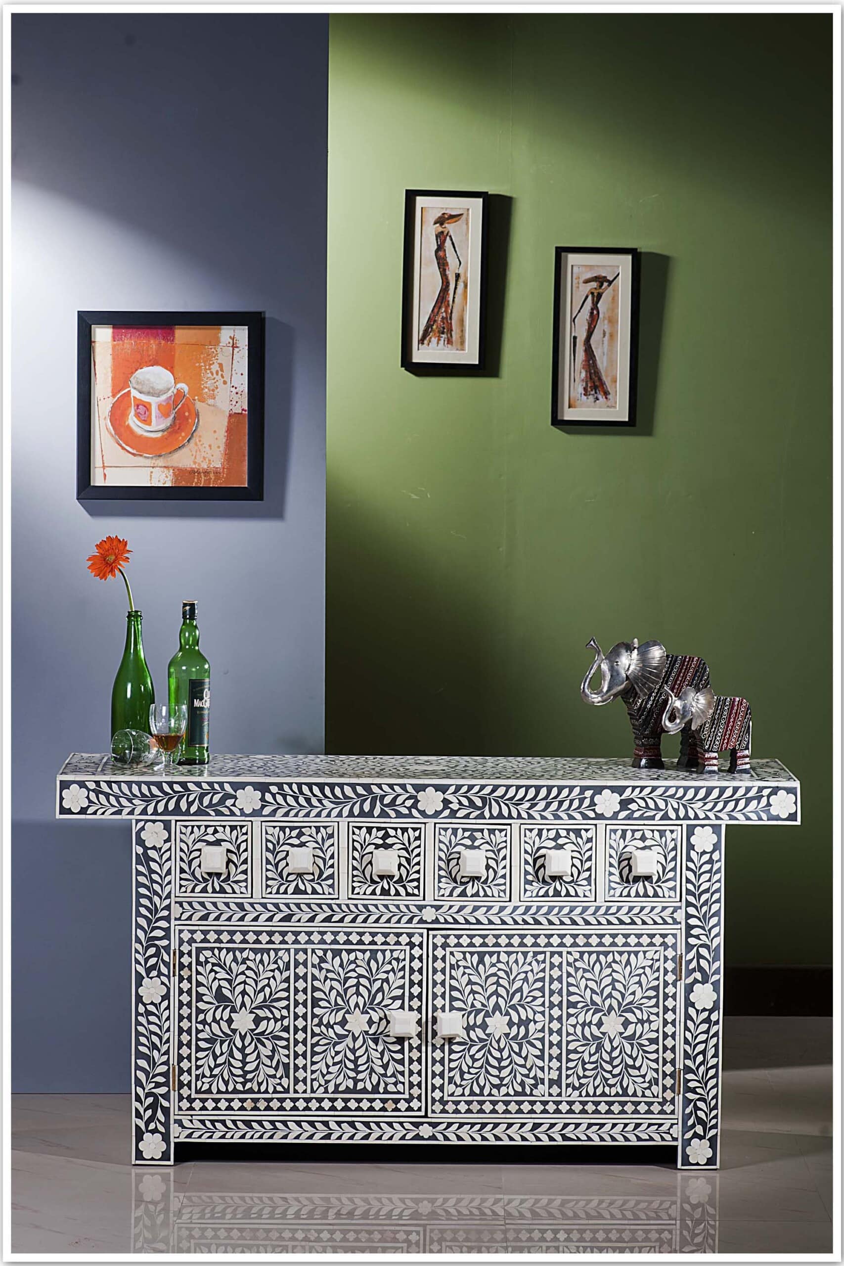 Bone inlay Cabinet 001