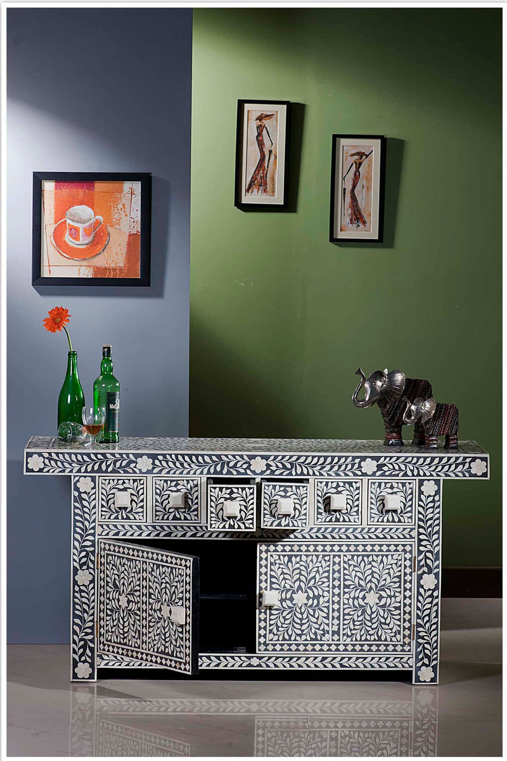 Bone inlay Cabinet 001