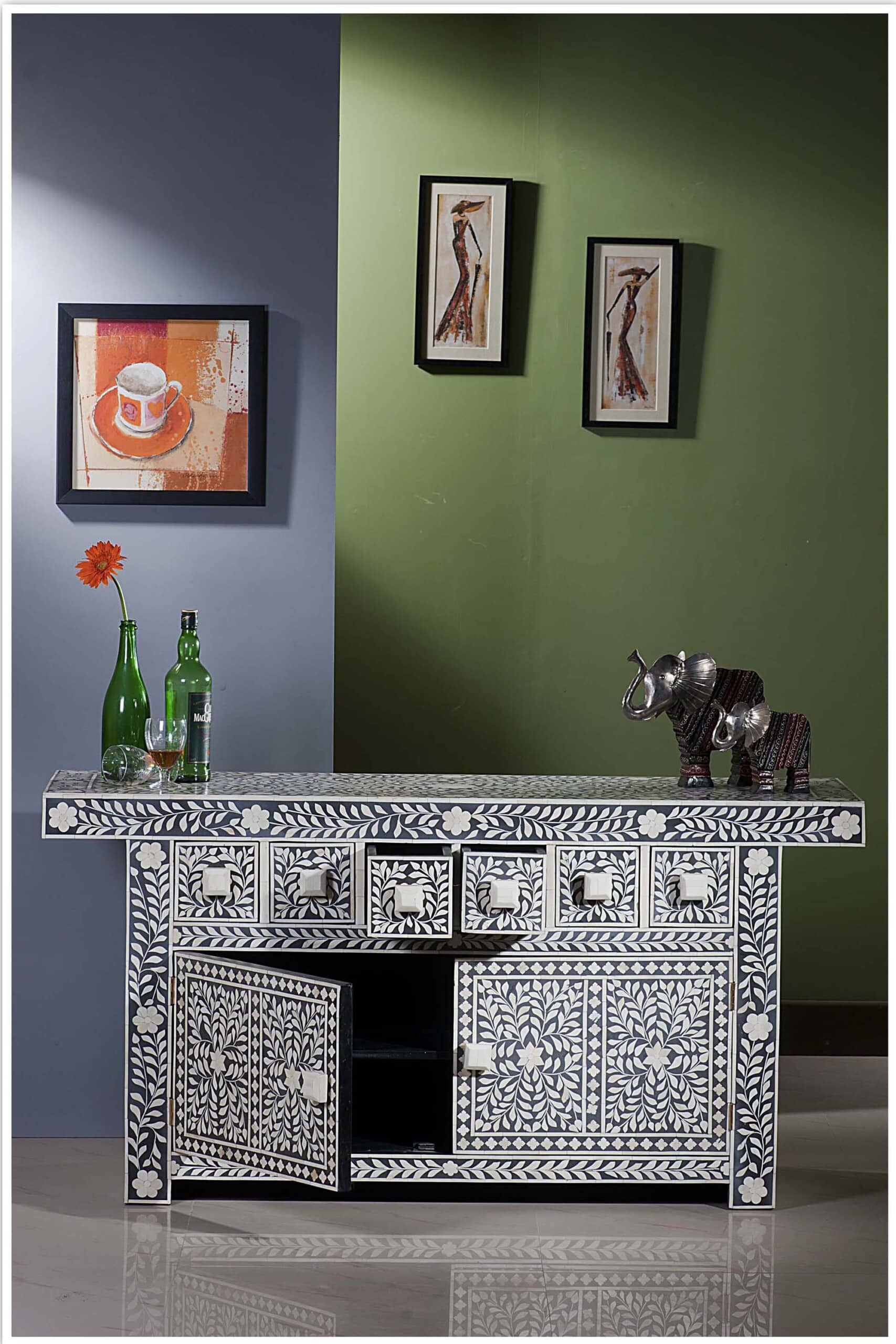 Bone inlay Cabinet 001