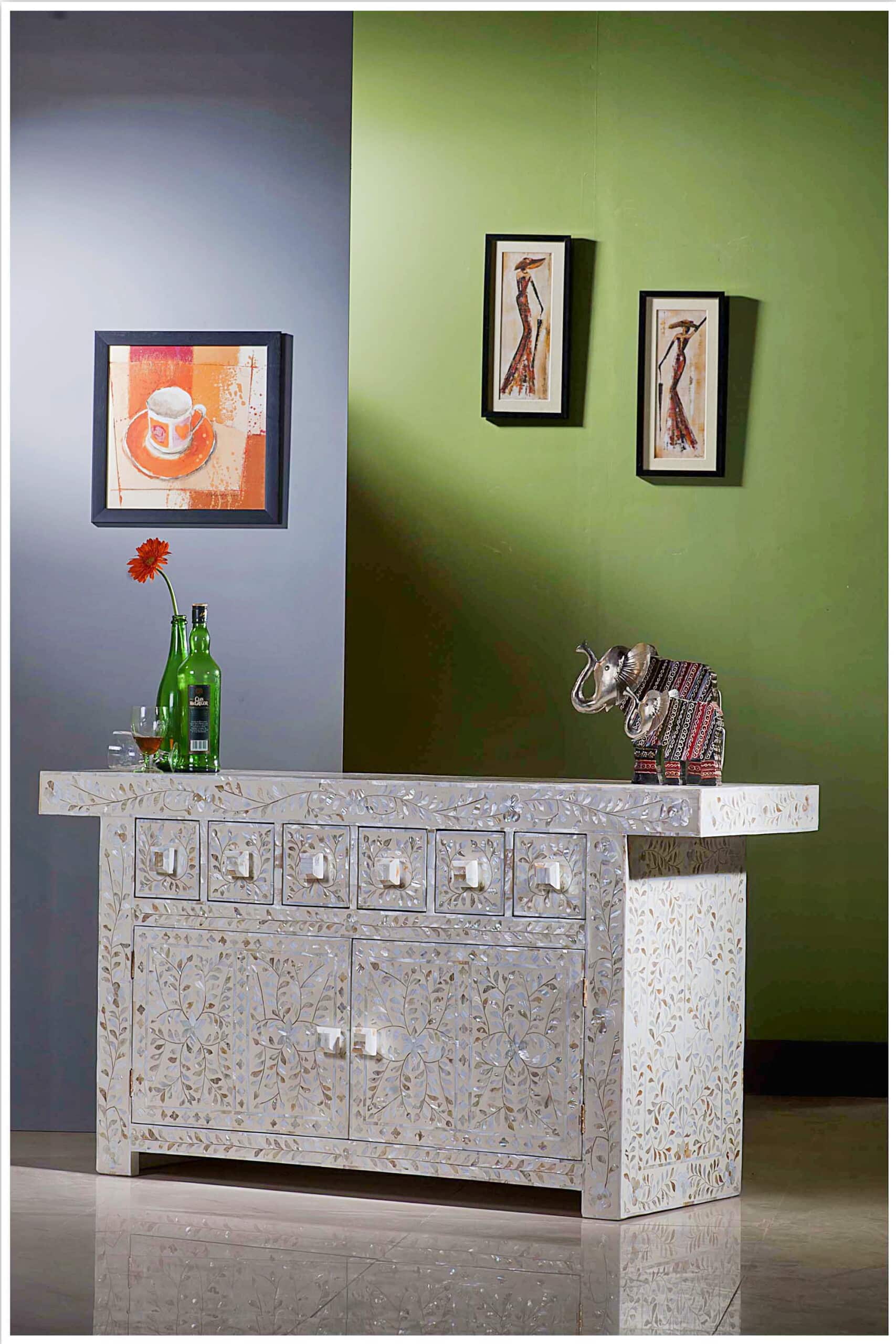 Bone inlay Cabinet 001