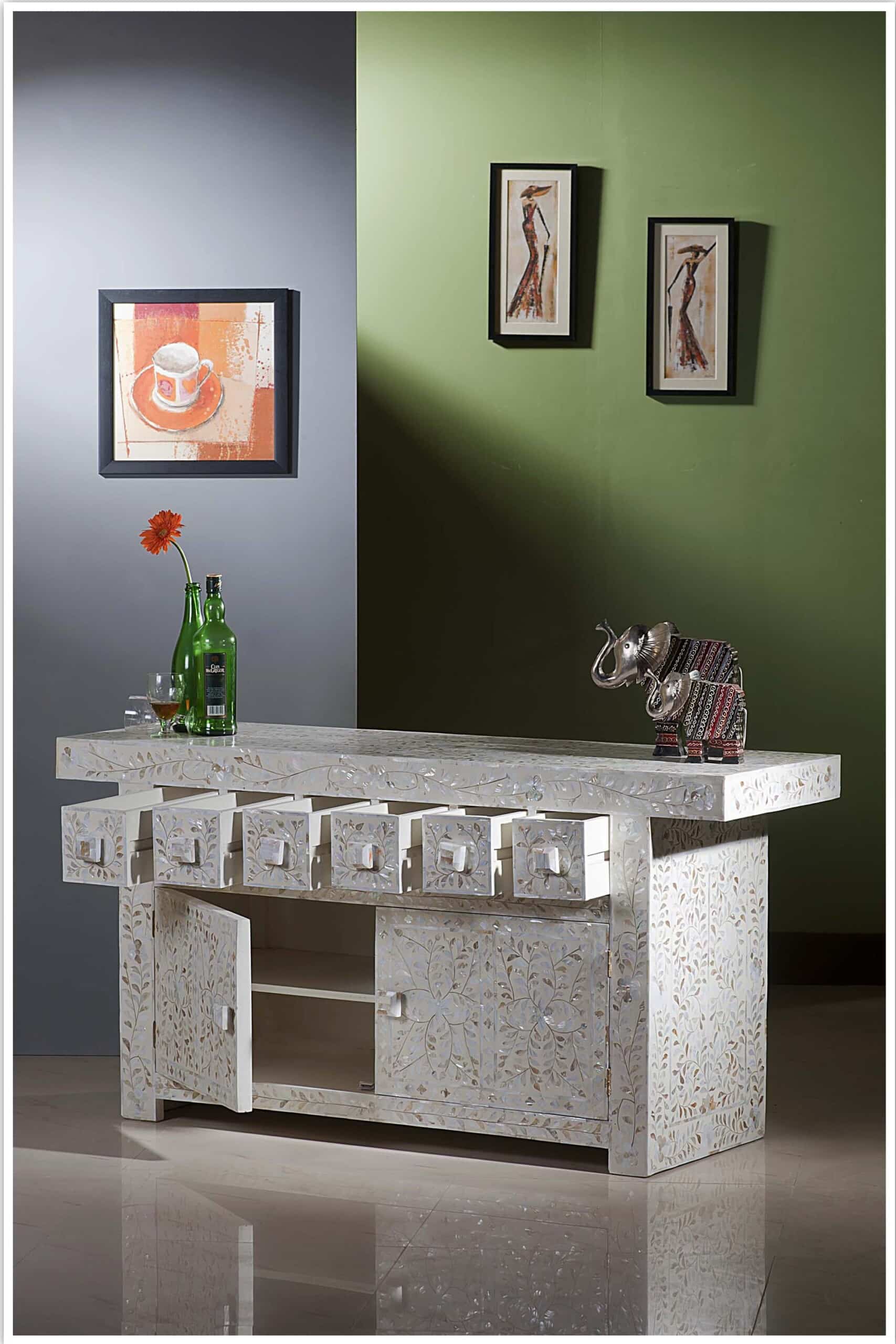 Bone inlay Cabinet 001