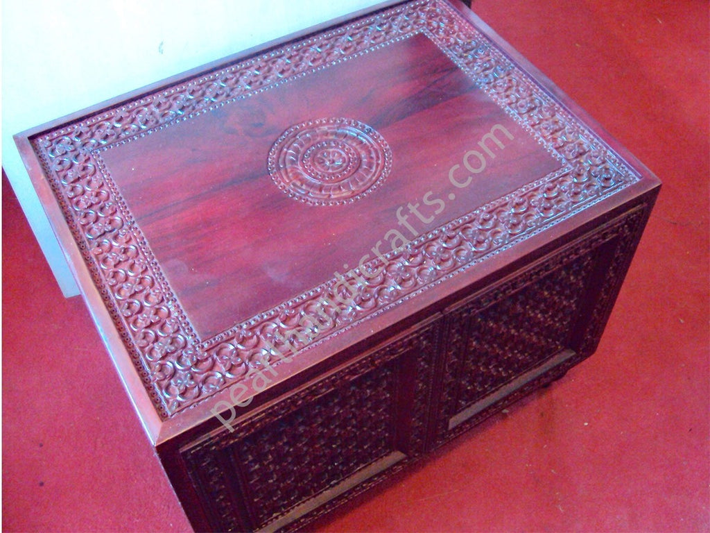 Carved Teak Bed 033