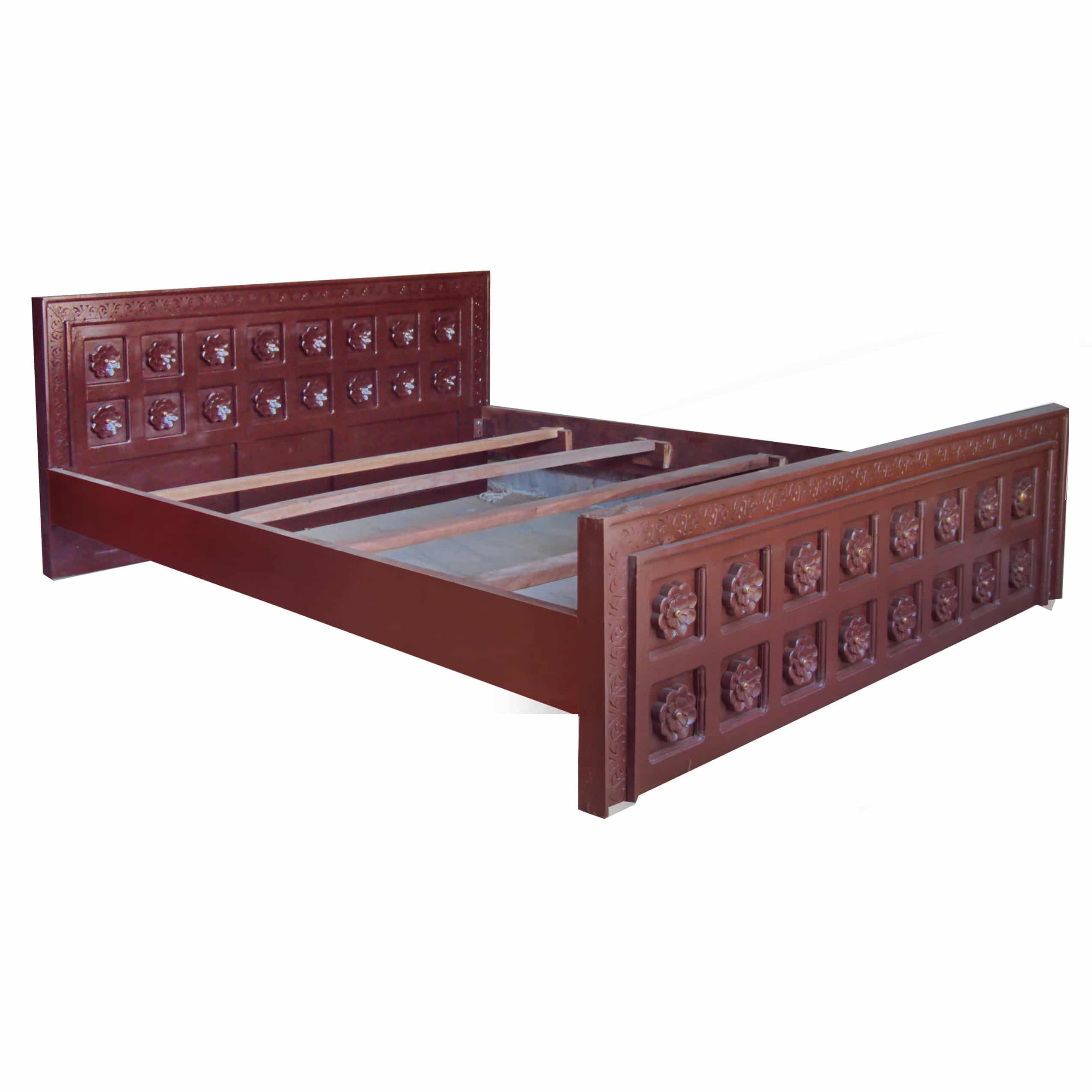 Flower Sheesham Bed