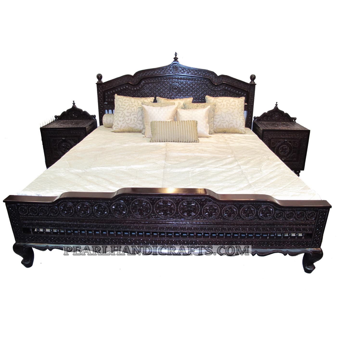 Maharaja Teak Hand Carved Bed