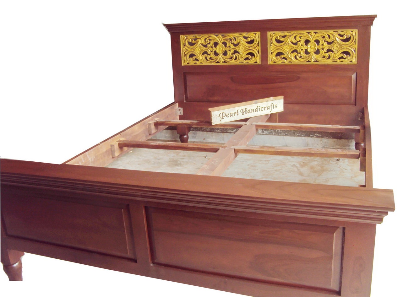 Golden Jaali Sheesham Bed