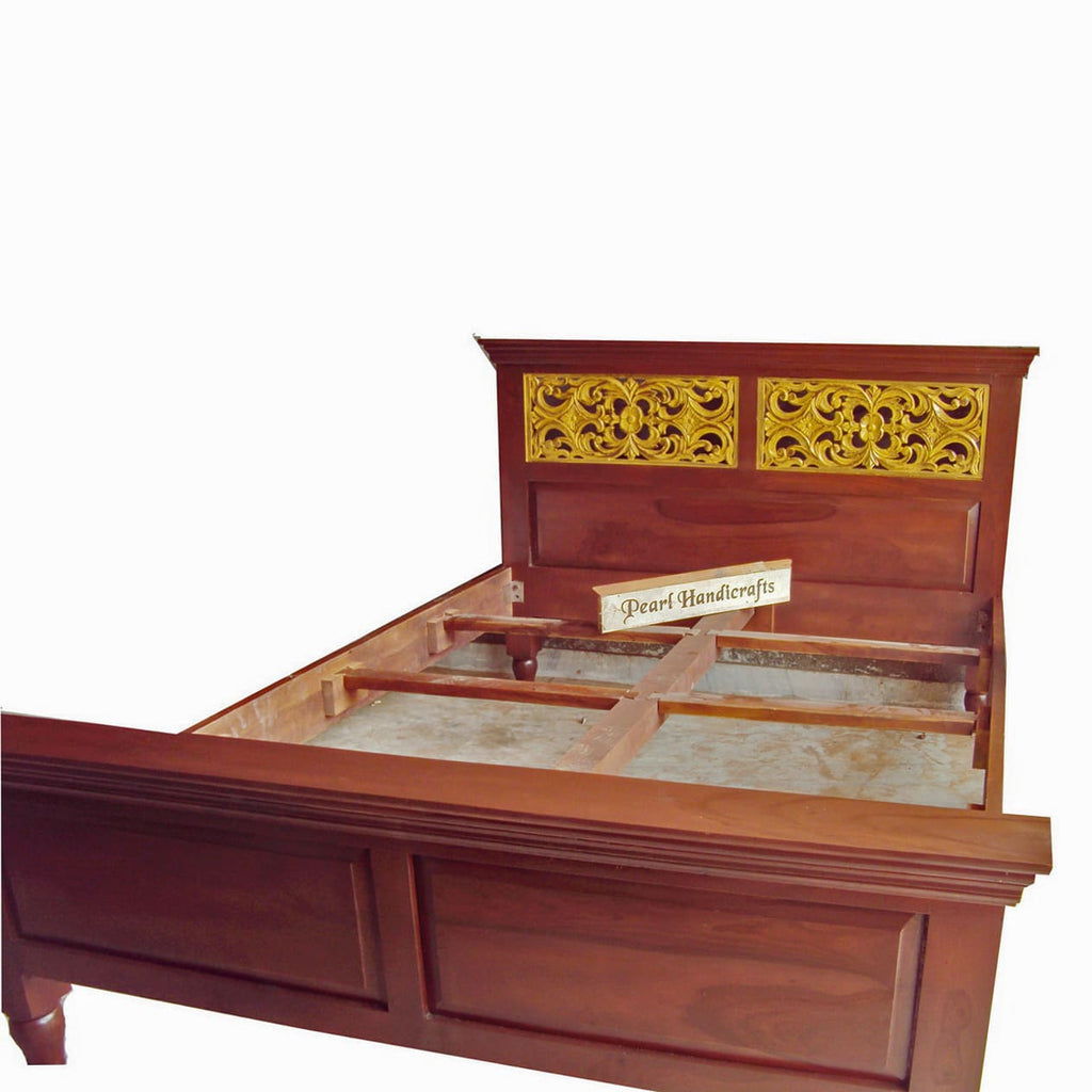 Golden Jaali Sheesham Bed