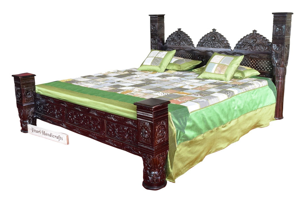 Traditional 3 Mehrab pillar BED 045