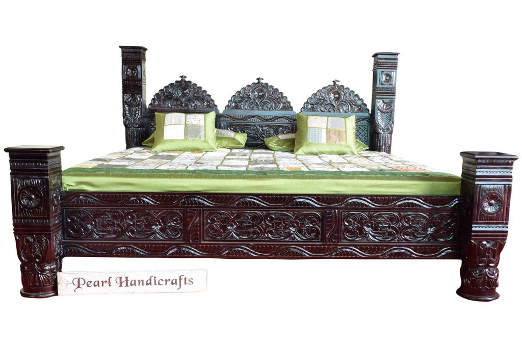 Traditional 3 Mehrab pillar BED 045