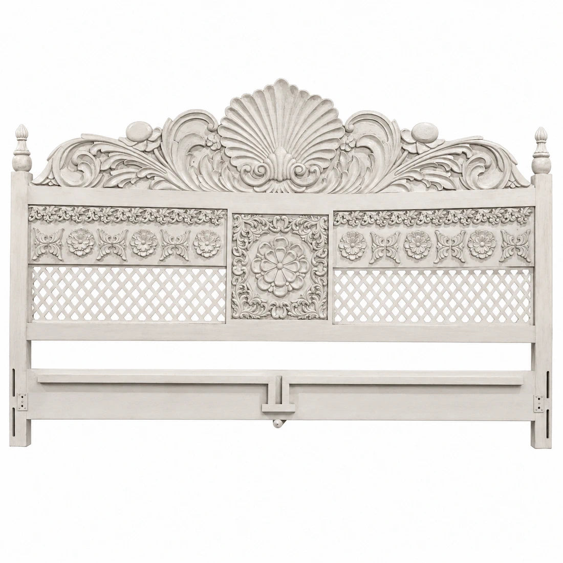 Heavy Carved Thick Pillar Bed 058