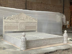 Heavy Carved Thick Pillar Bed 058