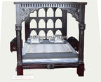 Solid Pillar Bed with canopy