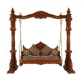 Double swan jaali seat teak swing