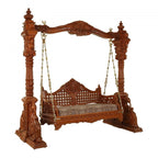 Double swan jaali seat teak swing