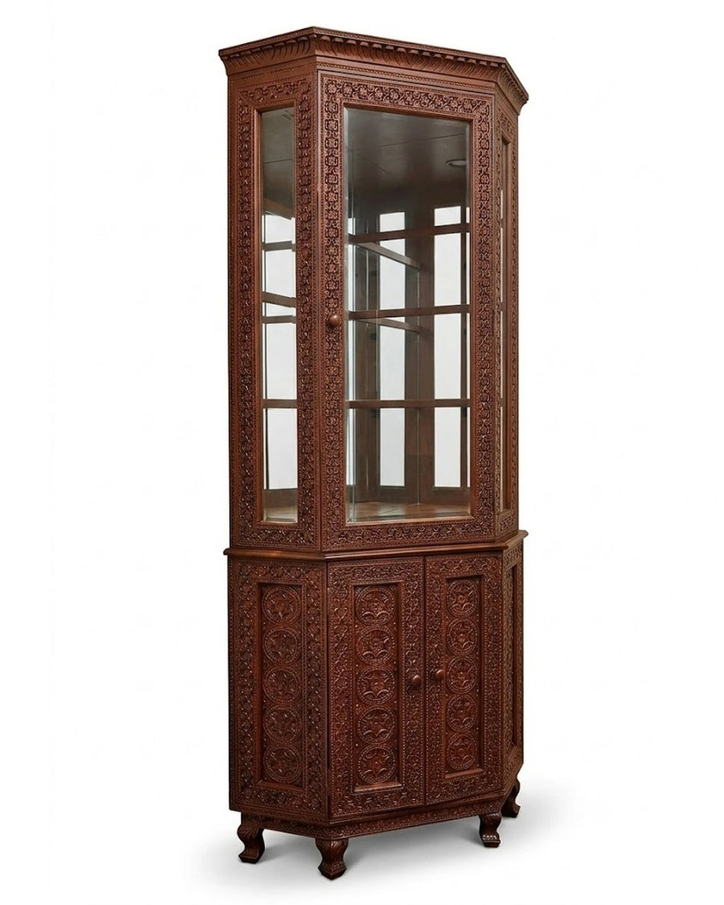Teak Blossom Crockery Cabinet