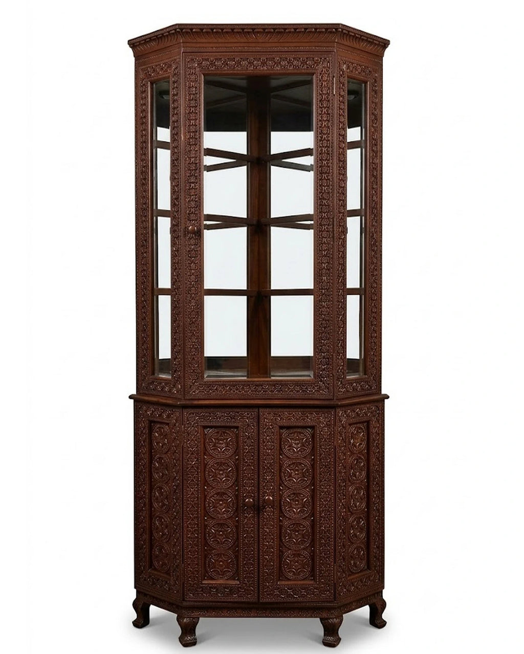 Teak Blossom Crockery Cabinet