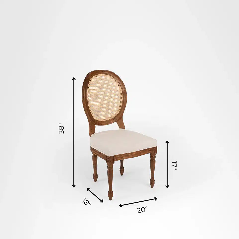 Gujrati rattan dining Table with 6 Chairs