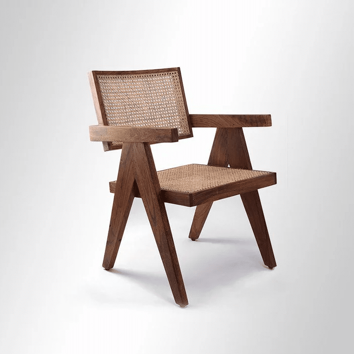 Chandigarh rattan 4 chairs dining table