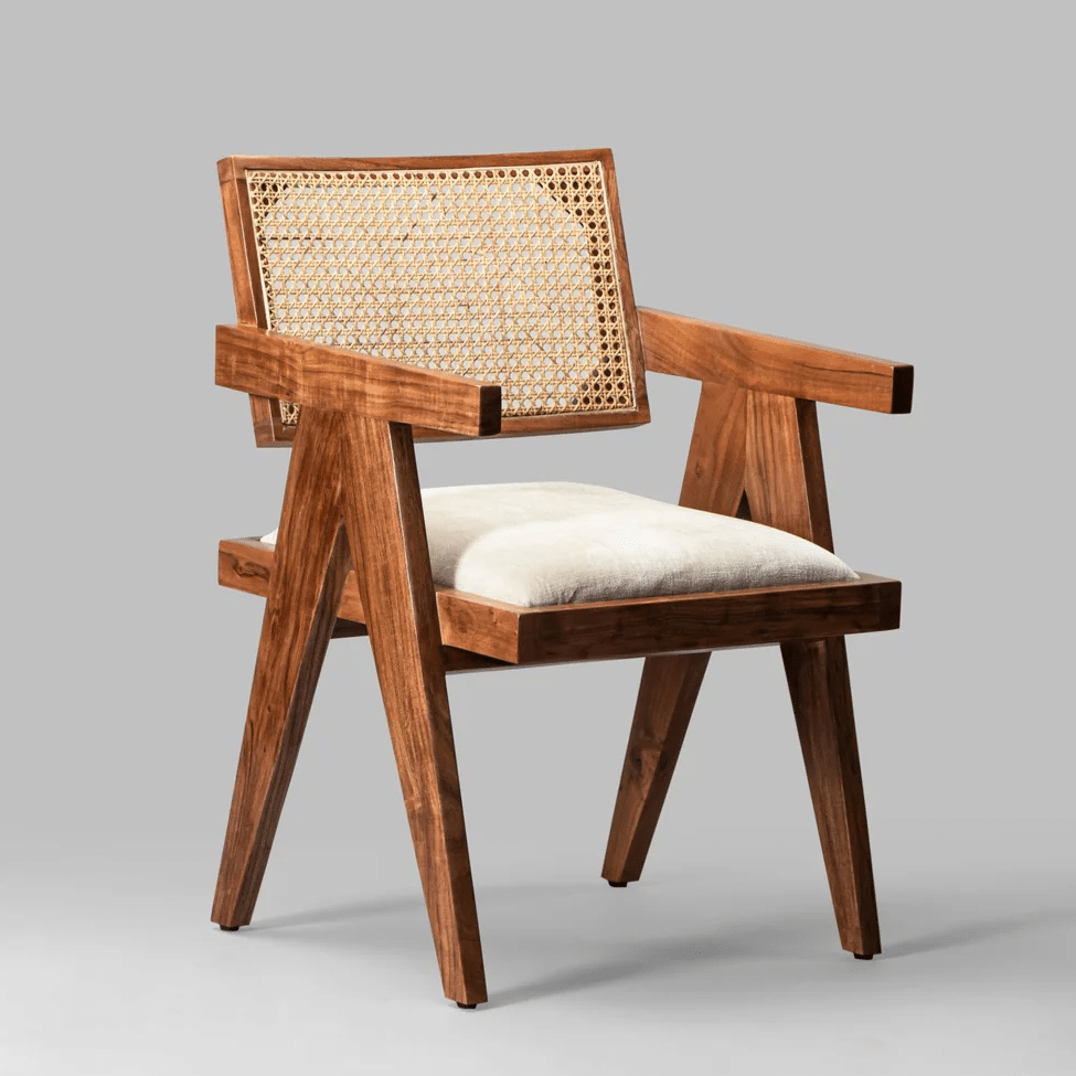 Chandigarh rattan 4 chairs dining table