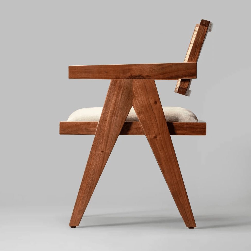 Chandigarh rattan 4 chairs dining table