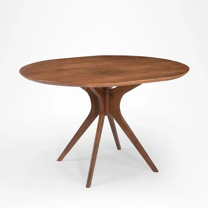 Oval shape Solid wood dining with 4 chairs.