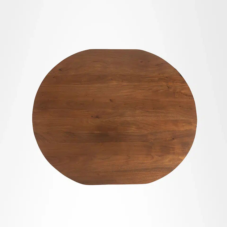 Oval shape Solid wood dining with 4 chairs.