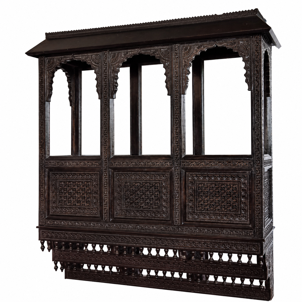Rajwadi Craved Teak Jarokha
