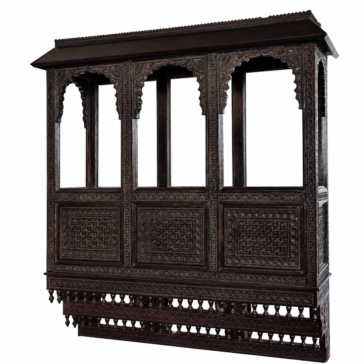 Rajwadi Craved Teak Jarokha