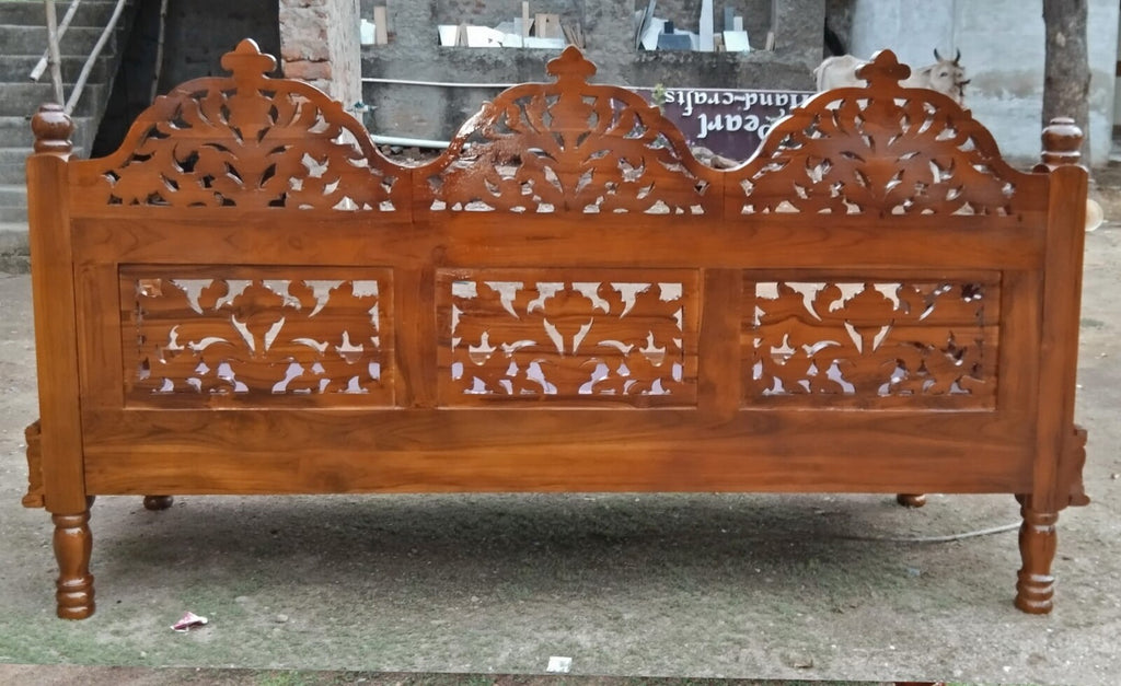 Mehrabi jaali teak traditional sofa