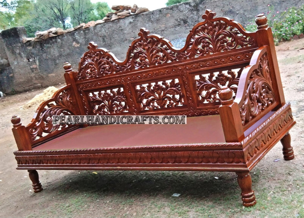 Mehrabi jaali teak traditional sofa