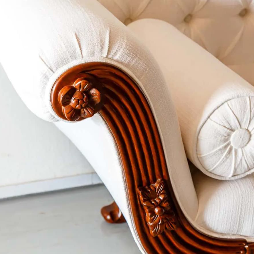 Jaali flower teak sofa 010