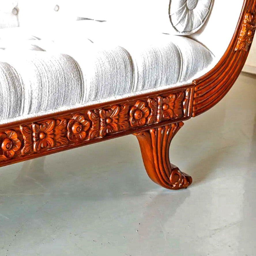 Jaali flower teak sofa 010