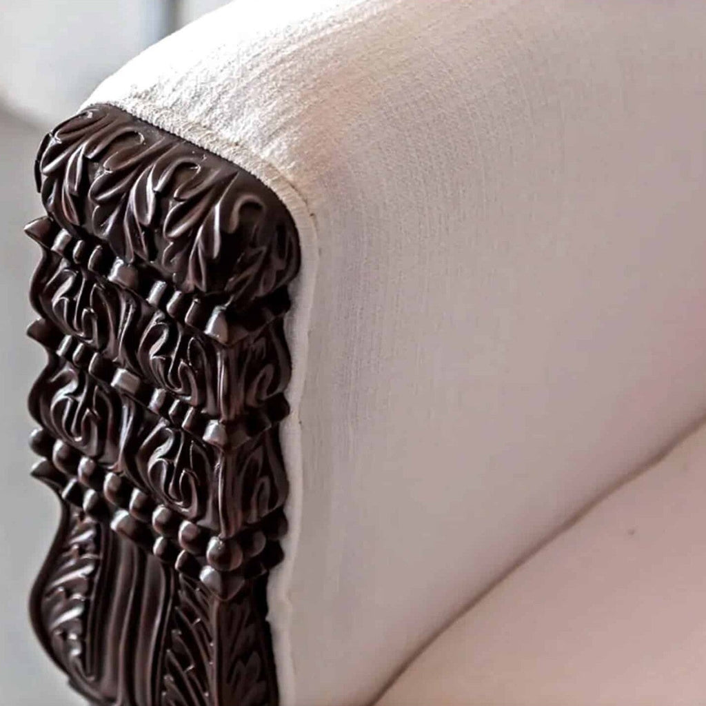 Elegant Fine Carved Teak Couch