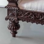Elegant Fine Carved Teak Couch